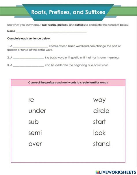 Prefix Suffixes And Root Words A Worksheet Pack Hope Blog Worksheets Library