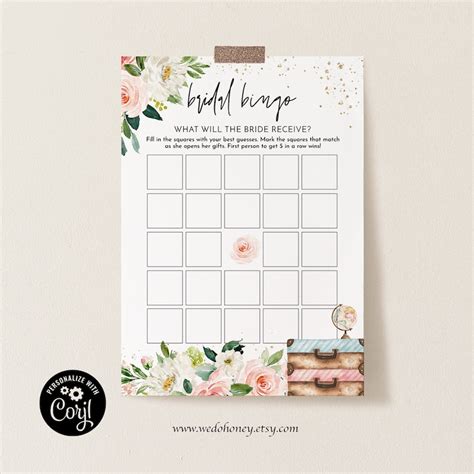 Travel Bridal Shower Games Package Traveling From Miss To Etsy