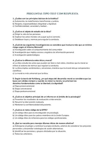 Preguntas Tipo Test Con Respuestas Pdf