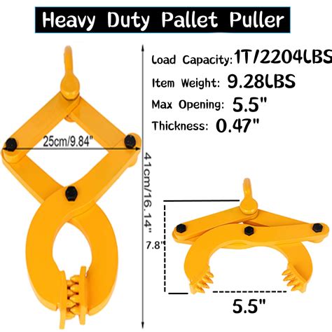 GPOAS Pallet Puller Clamp 1T 2204lbs Stump Puller Steel Single Scissor