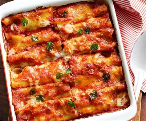 Baked Cannelloni Recette Recette Italienne Alimentation Recettes