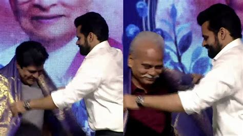 Sai Dharam Tej Felicitates Comedian Ali LB Sriram At Celebrating