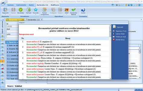 Nexus Salarii Actualizare Declaraţie 112 conform Ordinului comun nr