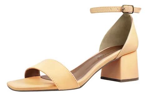 Sandália Número Especial Tam Pequeno Salto Baixo Nude M Parcelamento sem juros