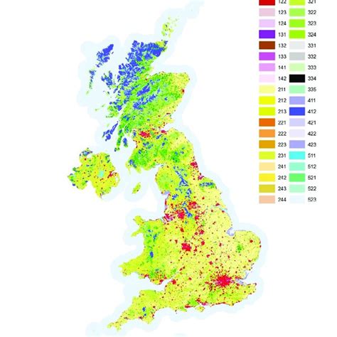 CORINE Class Nomenclature Of The 44 Land Cover Land Use Classes At