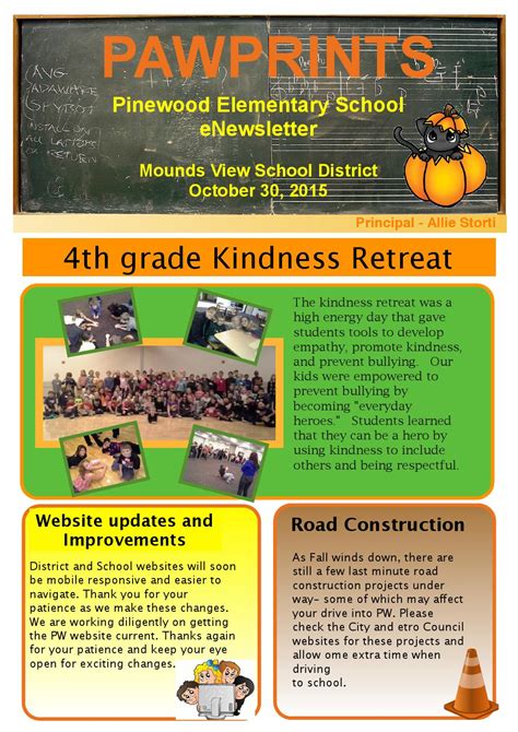 Pinewood Pawprints October 30 2015 By Mounds View Public Schools Issuu