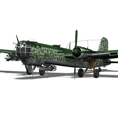 Heinkel He 177 A 5 Greif 6 KG 100 Modelo 3D 119 Fbx Lwo Obj