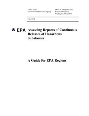 Fillable Online Epa Assessing Reports Of Continuous Releases Of