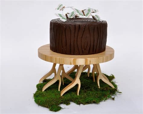 Reserved For Dawn Modern Wood Cake Stand Rootsy