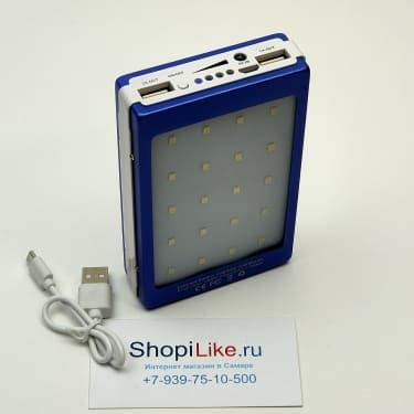 Внешний аккумулятор пауэр банк с фонарём Power Bank 10 000 | Shopilike.ru