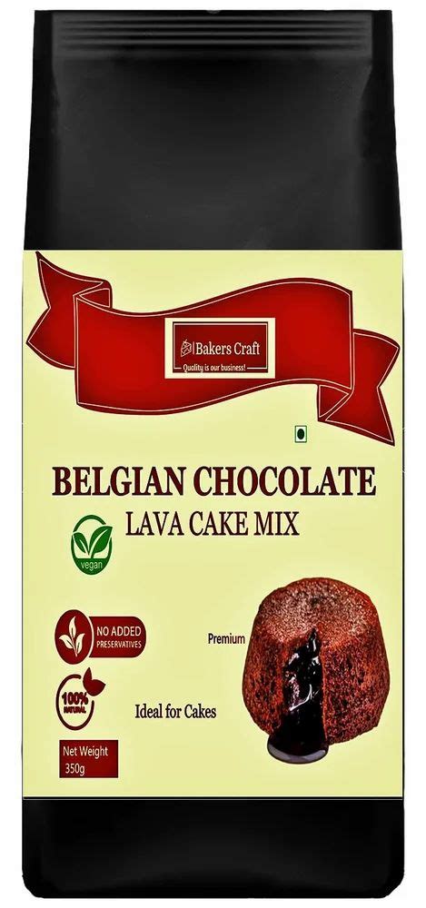 Brown Egg Less Bakerscraft Belgian Chocolate Lava Cake Mix Powder