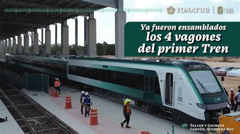 Tren Maya inicia pruebas en Cancún ensamblan 4 vagones