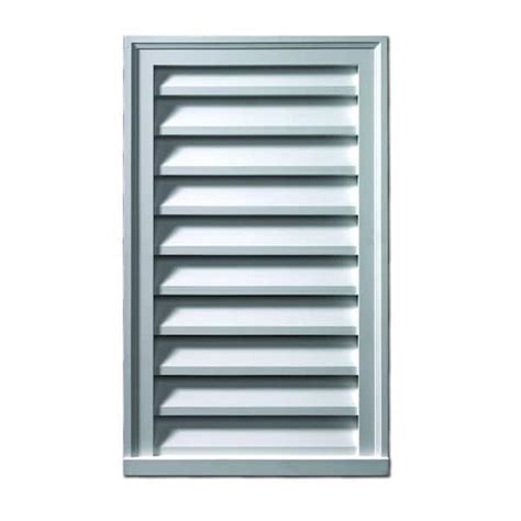 Fypon 16 In X 36 In Rectangular White Polyurethane Weather Resistant Gable Louver Vent