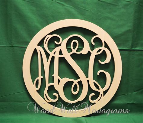 Wooden Monogram Unpainted Wood Monogram Wall Hanging | Etsy