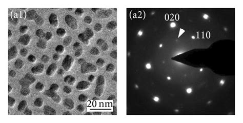 A Bf Tem Image And Corresponding Saed Pattern Of Copt Nanoparticles