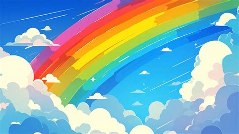 Rainbow Sky Bright Day Desktop Wallpaper - Rainbow Wallpaper 4k