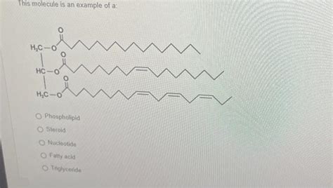 Solved This molecule is an example of a: H₂C-O HC-0 H₂C-O O | Chegg.com