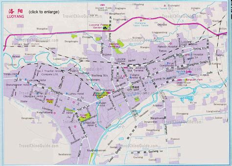 China Luoyang Map: Tourist Attractions, Hotels, City Layout