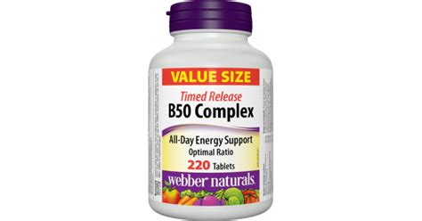 WEBBER NATURALS/ Витамин В50 Комплекс/ 220 таблетки