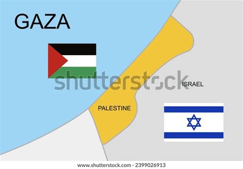 Conflict War Palestine Israel Map Near Stock Illustration 2399026913 ...