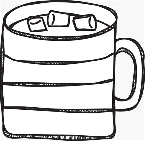 Coloring Page Mug With Ice Cubes