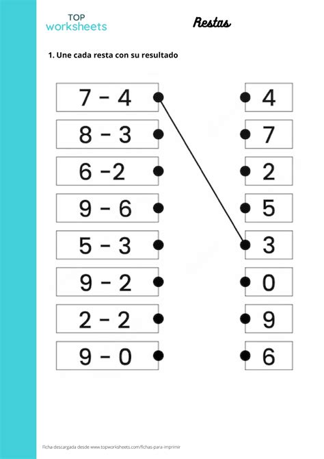 Restas Con Im Genes Ficha Para Imprimir Topworksheets Hot Sex Picture