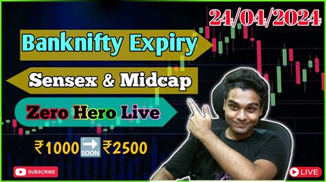 🔴banknifty Expiry Zero Hero Vertical Live Sensex And Midcap Nifty 50