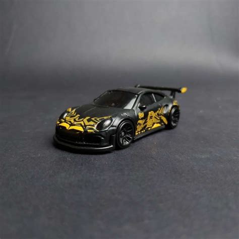Jual HADIAH ANAK MURAH Hot Wheels Loose Hotwheels Porsche 911 GT3 RS VELG Hitam KONDISI BAGUS Di