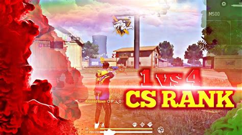 1 Vs 4 Cs Rank Game Play Garena Free Fire 🔥 Freefire Shorts