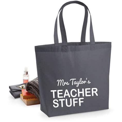 Personalised Name Teachers Stuff Maxi Tote Bag Teachers Etsy Uk