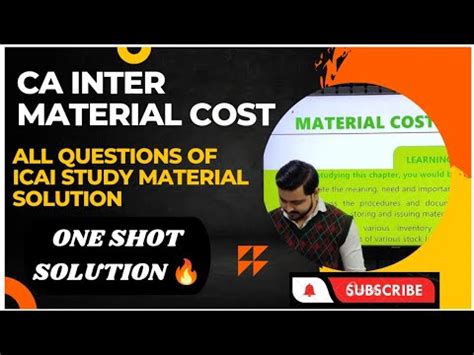 Inter Material Cost All Illustrations Practical Solution From Icai