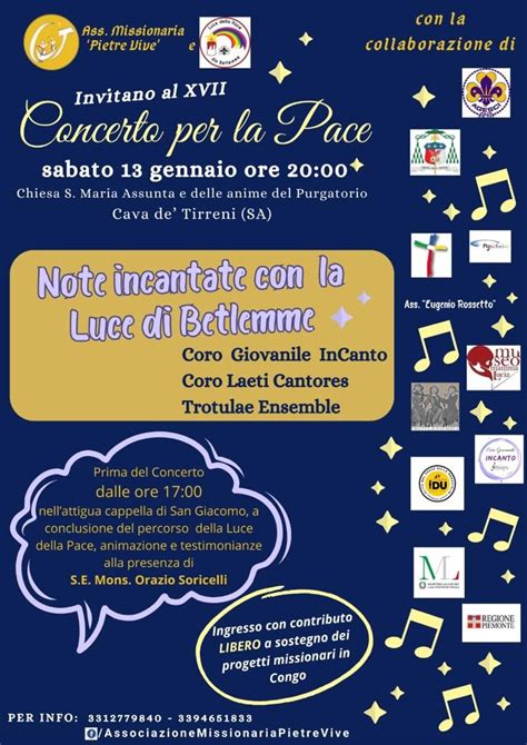 Cava De Tirreni Stasera Il Concerto Per La Pace Note Incantate Con