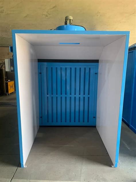 Blue Industrial Powder Coating Paint Booth Plant Automation Grade