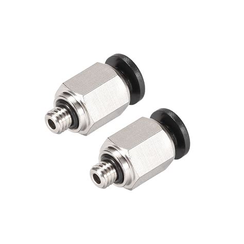 Straight Pneumatic Push to Quick Connect Fittings,M5 Male x 4mm Tube OD ...