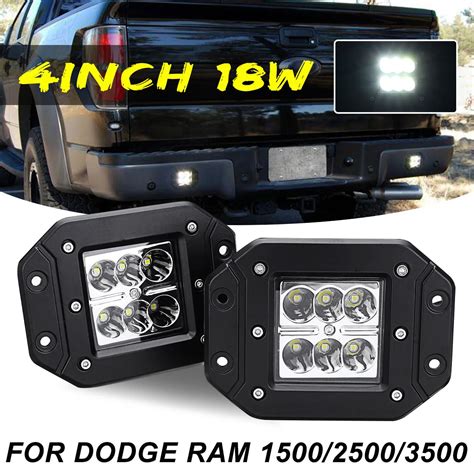 4inch 18w Flush Mount Flood Backup Reverse Rear Bumper Led Lights For