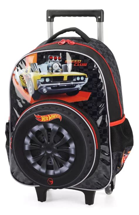 Mochila Rodinha G Escolar Hot Wheels Speed Club Ic