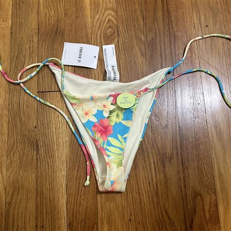 Floral Cheeky Bikini Bottoms Never Used Depop