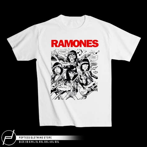 Ramones Punk Rock Band 100 Cotton T Shirt Shopee Malaysia