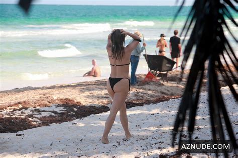 Julianne Hough Sexy Soaks Up The Sun In A Black Bikini In Tulum Aznude
