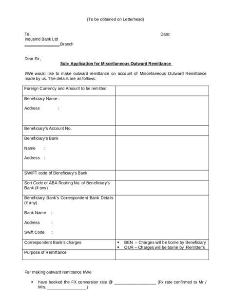 Reasons To Opt For Outward Remittance By Indusind Bank Doc Template