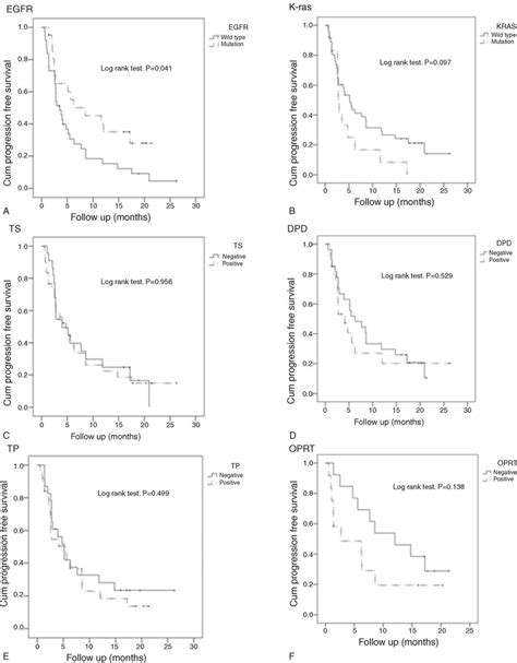 Survival Analysis For PFS By EGFR A And K Ras B Mutation Status