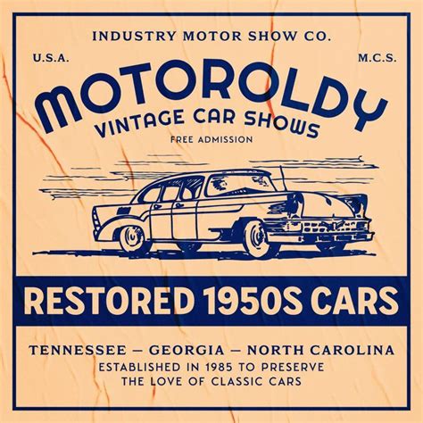 Vintage Classic Car Show Logo