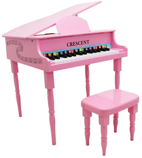 New Crescent 30 Keys PINK Baby Toy Grand Piano with Bench for Kids age ...