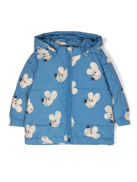 Bobo Choses Mouse All Over パデッドジャケット ブルー FARFETCH JP