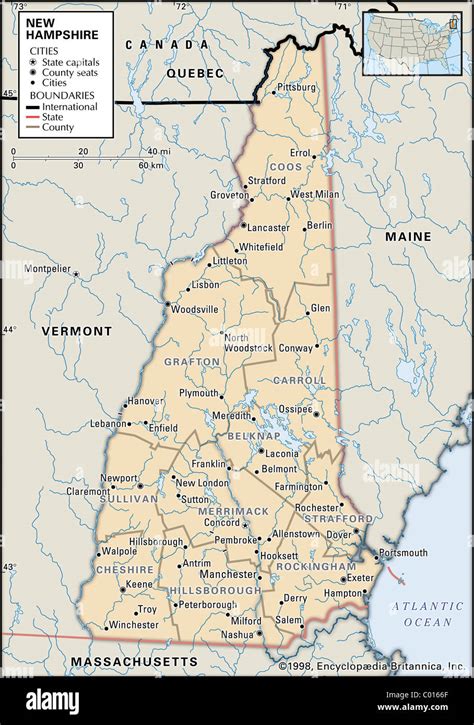 New Hampshire Map Hi Res Stock Photography And Images Alamy