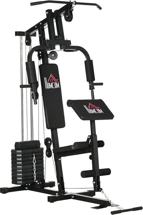 Homcom Stazione Fitness Multifunzione Power Tower Con Pesi Fino Kg E