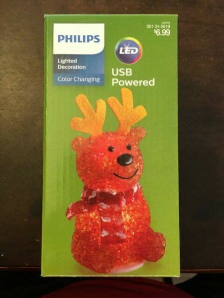 Philips Christmas USB Powered LED Reindeer With Red Scarf Color