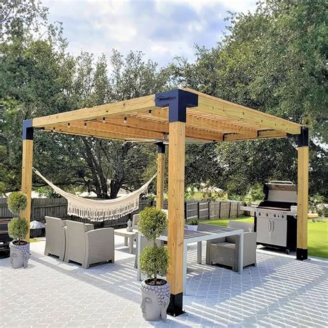 Natural Pine Colour Fabricated Wooden Pergola, For Garden / outdoor at ...