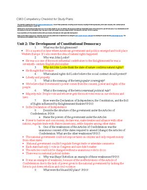 C Section Note Taking Guide C American Politics And The U