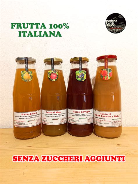 Succhi Di Frutta Pera Mela Prugna Ecc Senza Zuccheri Aggiunti